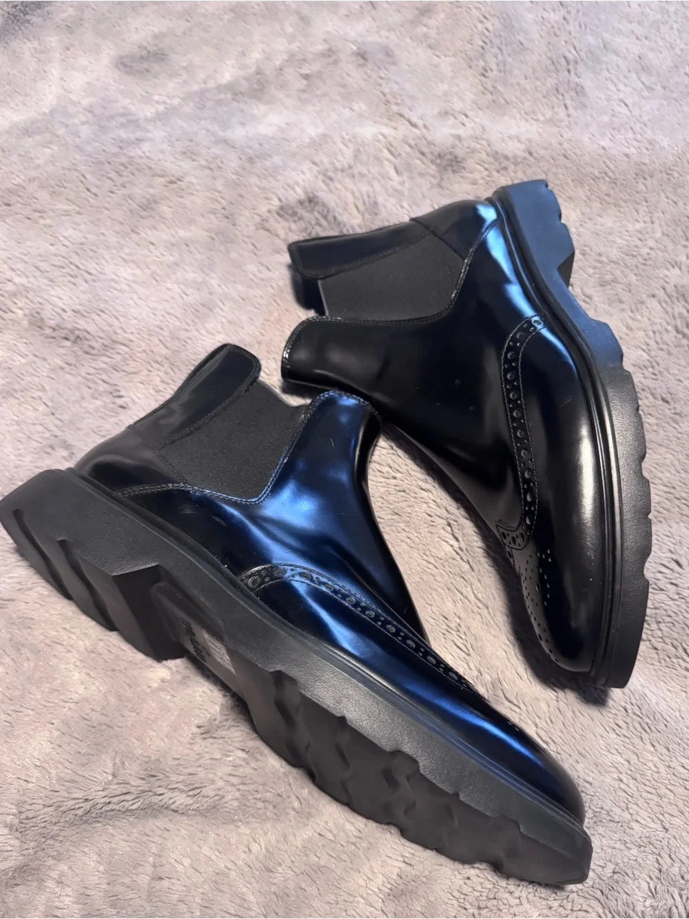 Hogan Leather Chelsea Boots